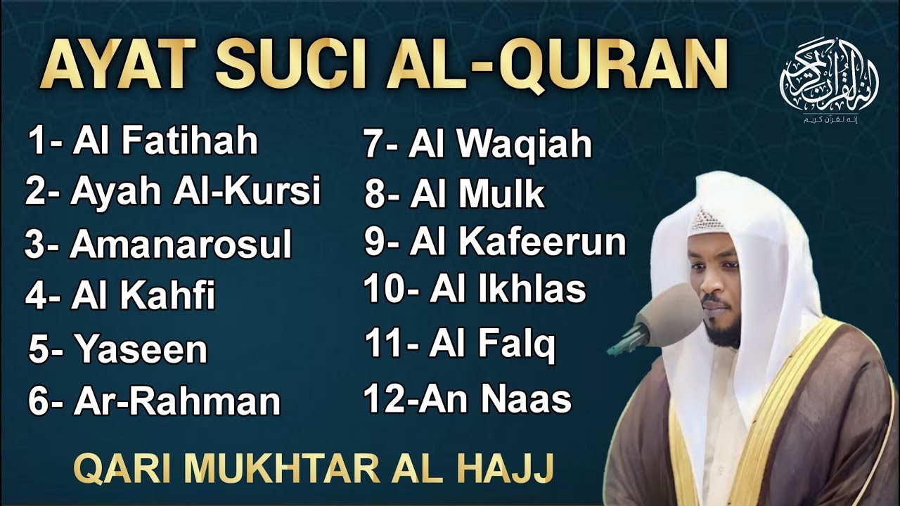 Alquran Dengan Suara Yang Sangat Indah -Alfatiha, Alkahfi,Yasin,Alwaqia, Arrahman,Almulk Almoeathat