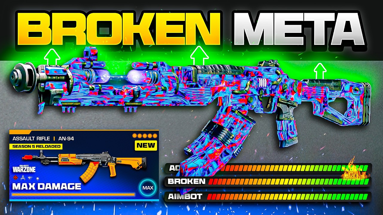 the NEW *BROKEN* BEST META LOADOUT in Warzone after the NEW UPDATE! (Best AN94 Class)