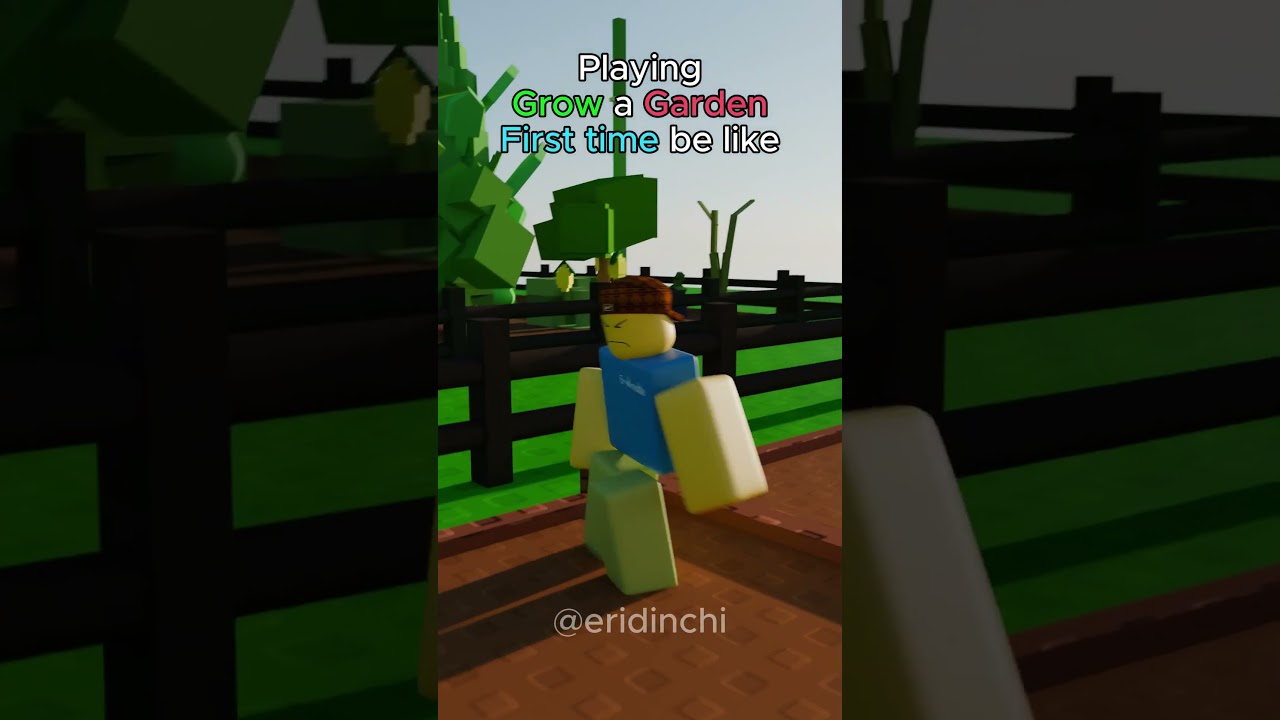 Grow a garden first time experience be like #roblox #robloxanimation #growagarden