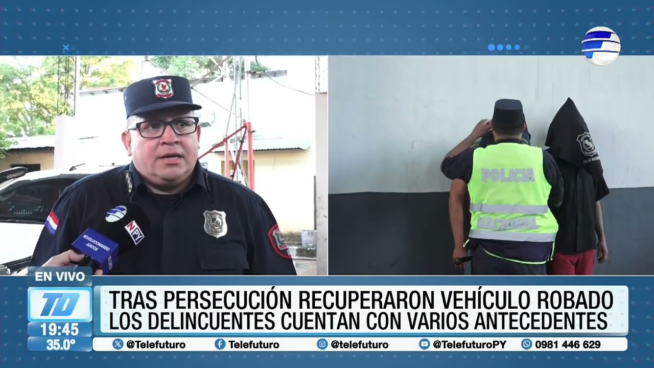 Tras persecución recuperaron vehículo robado, los delincuentes cuentan con varios antecedentes