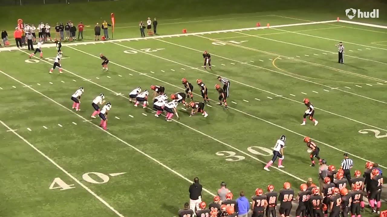Watch a high school running back go all beast mode on the defense