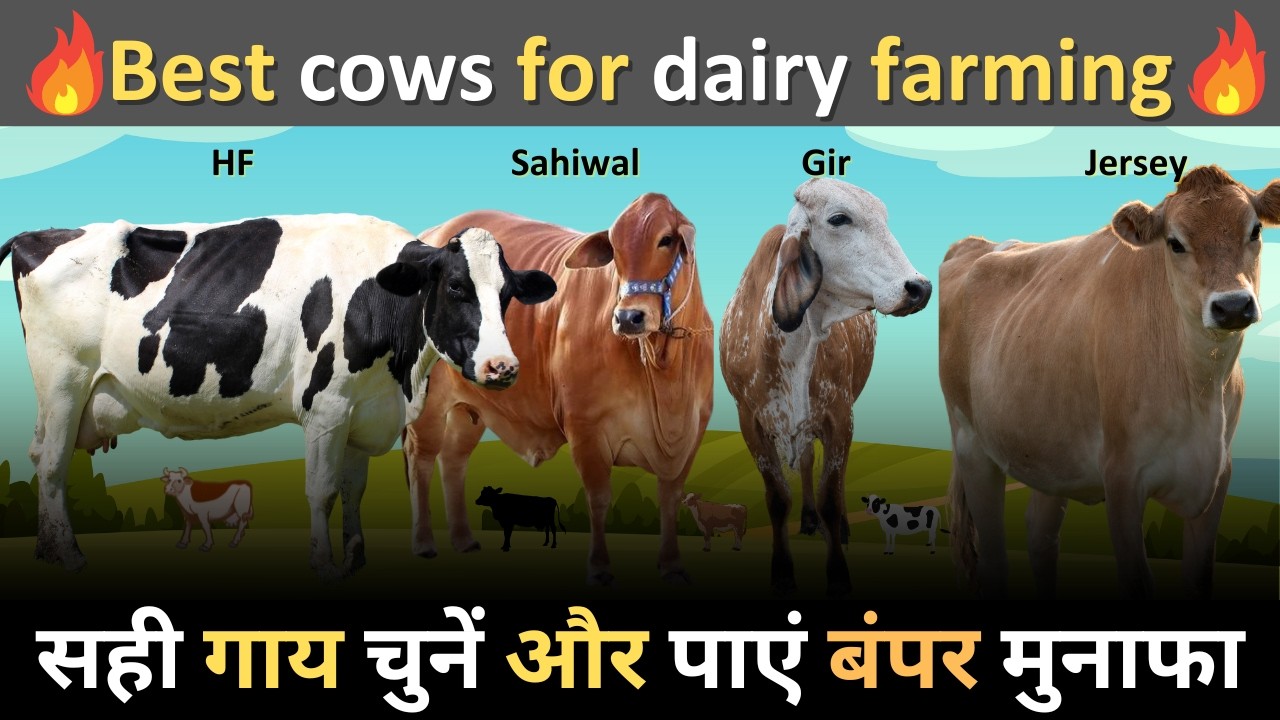 Best Cows for Dairy Farms | डेरी फार्म के लिए गाय की सबसे अच्छी ब्रीड । Holstein, Jersey, Gir, India