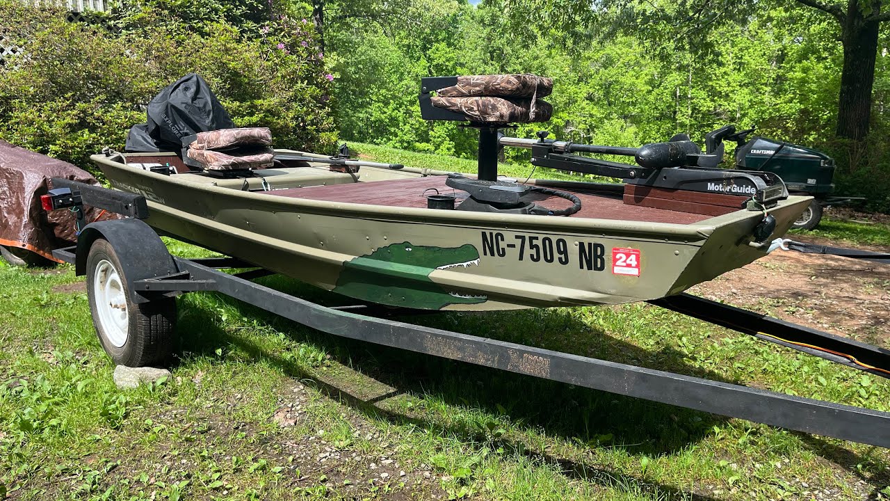 Jon boat gets foot pedal trolling motor and casting deck upgrade!