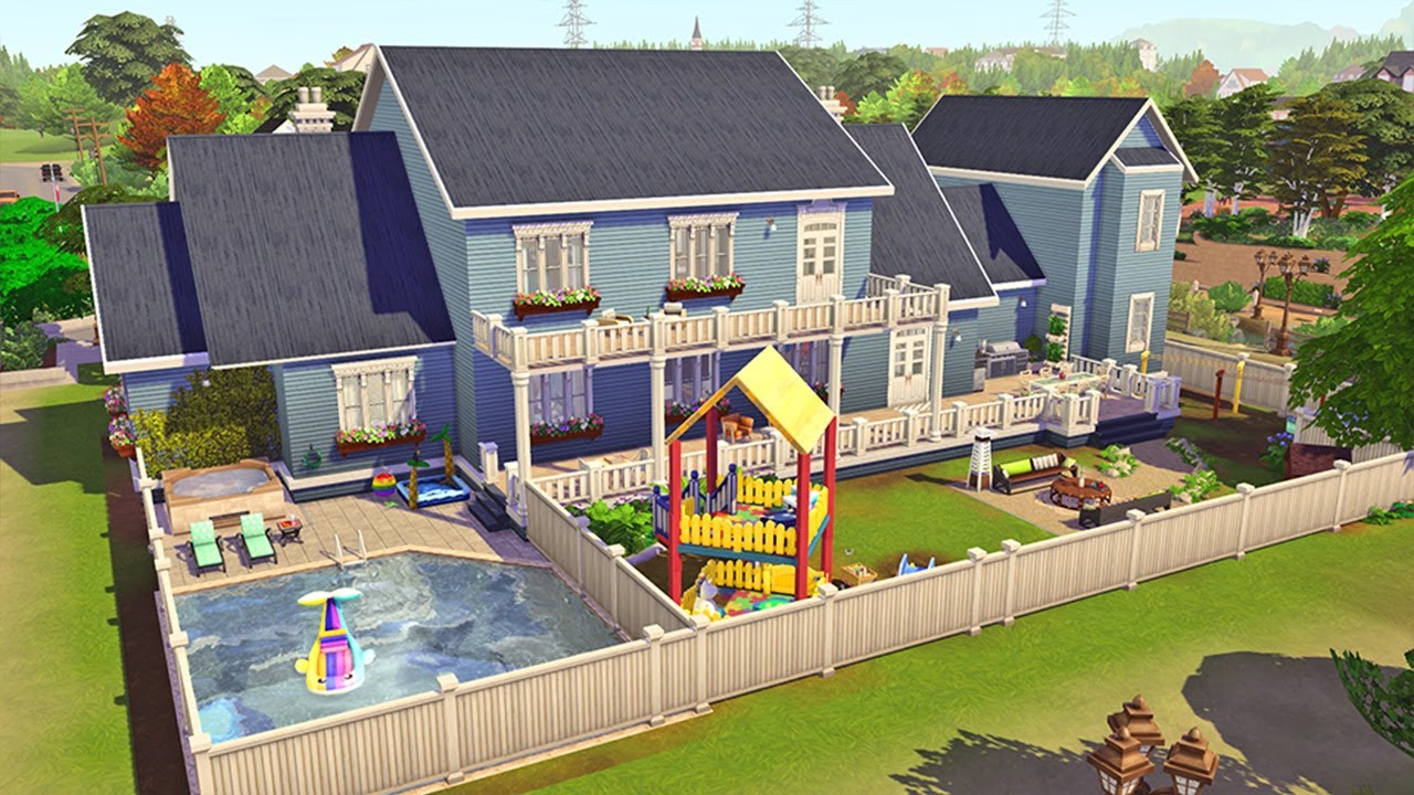 Large Family Home: 7 Bedrooms 6 Baths | No CC | Sims 4 | Stop Motion | ThePixelSpace
