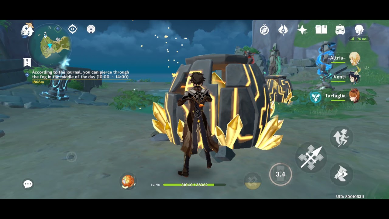 Cryo, Anemo, Pyro, Hydro Totem Puzzle Solution (Minacious Isle)