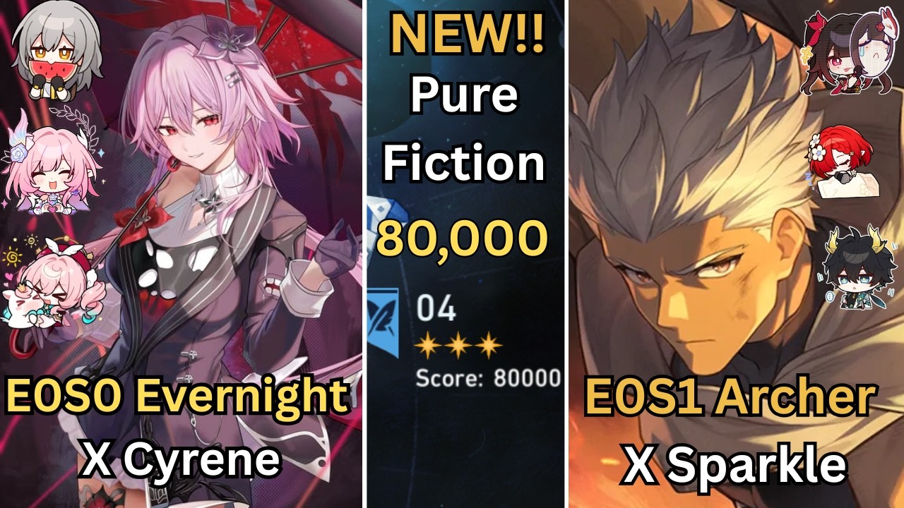 E0S0 Evernight and Archer 80k pure cinema | Honkai Star Rail 4.0 |