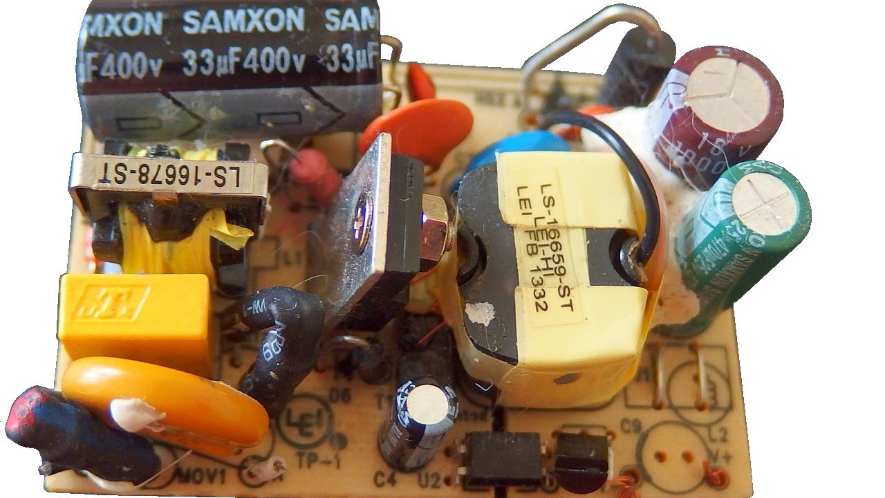 12V 2A switching power supply - test, teardown, schematic, analysis