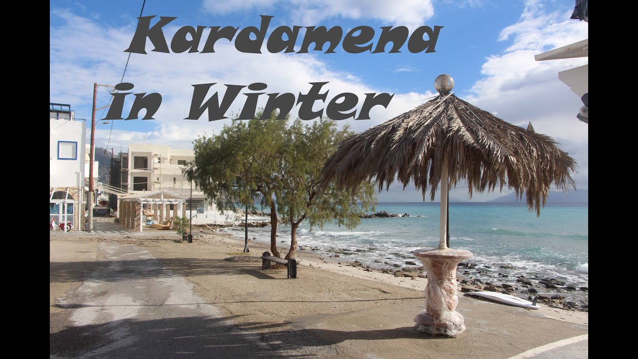 Kardamena in Winter on the island of Kos in Greece (4k)