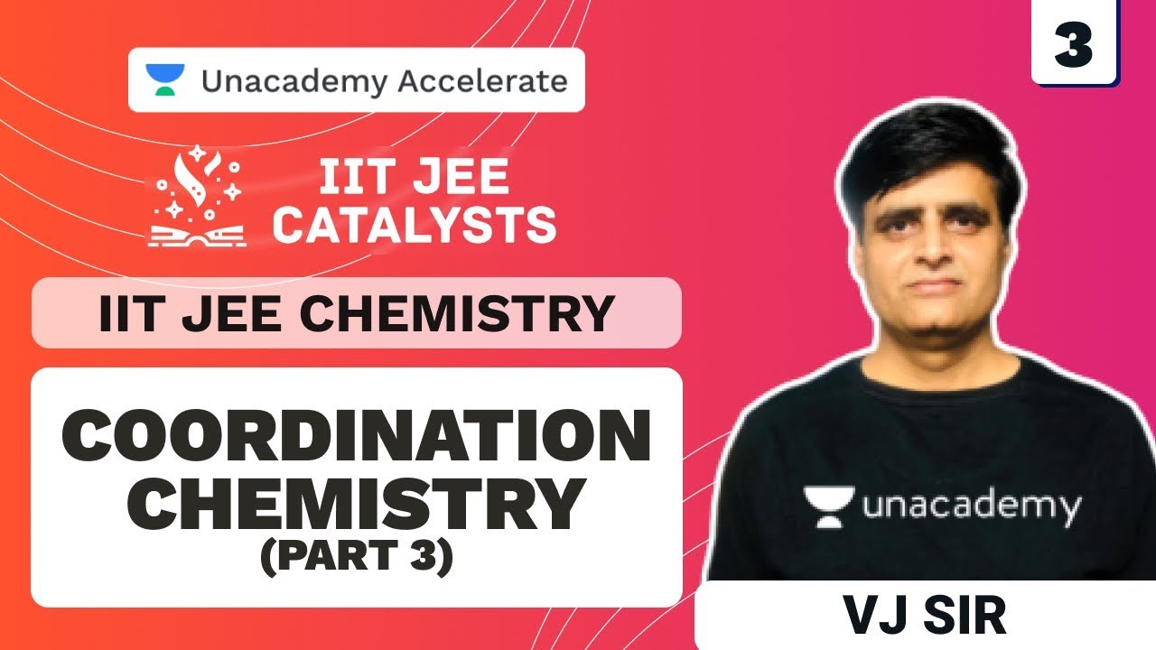Coordination Chemistry L 3 | IIT-JEE Catalysts | Inorganic Chemistry | VJ Sir | Unacademy Accelerate