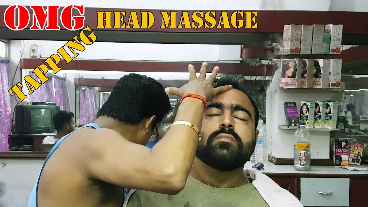Tapping Master Head massage with neck & ear cracking