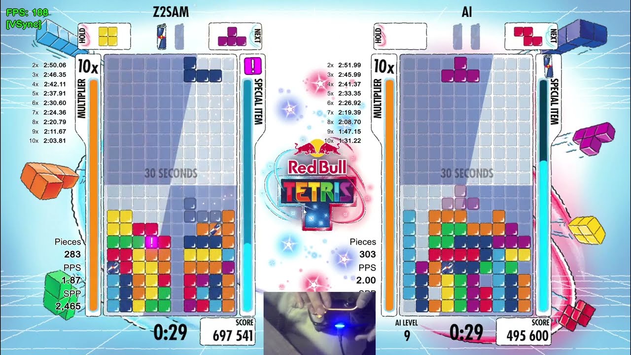 Red Bull Tetris - 881,733 score