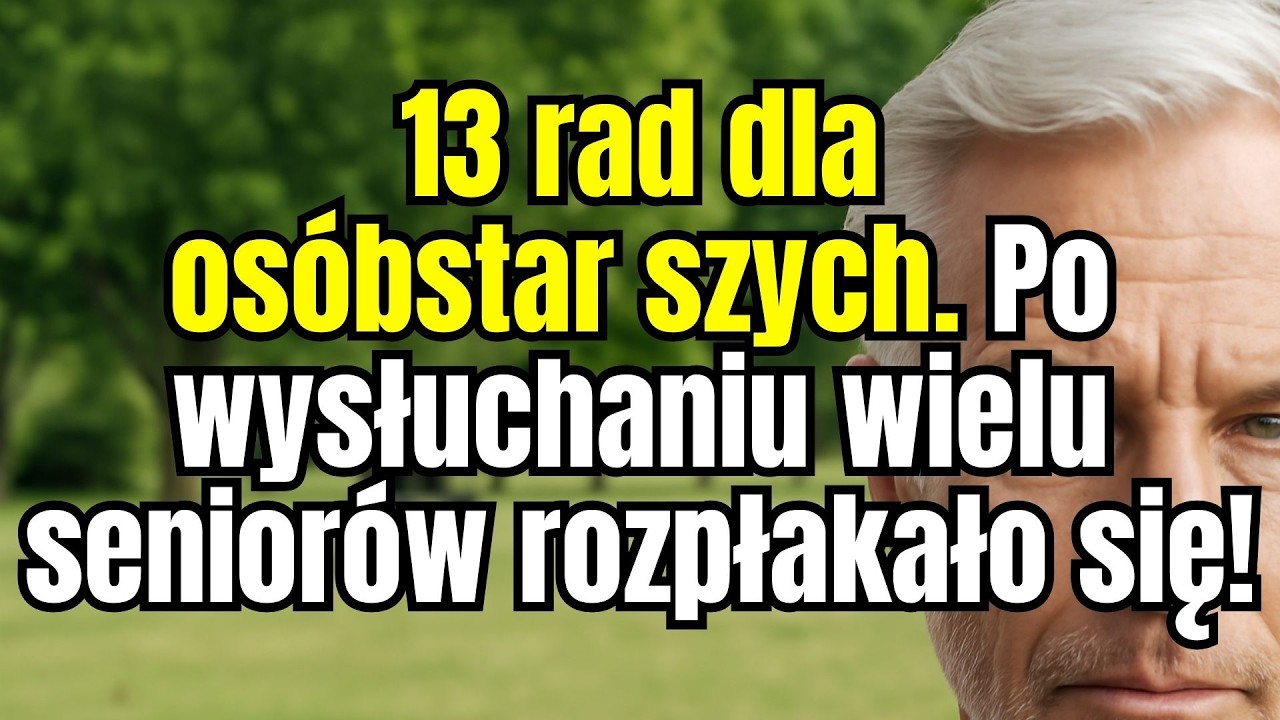 Rady dla senior&oacute;w od emerytowanego profesora. Wielu starszych ludzi było wzruszonych do łez!