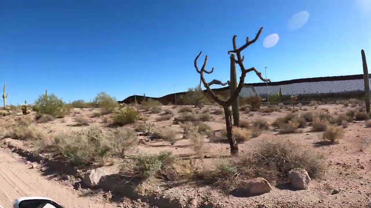 U.S./Mexico Border Wall, Puerto Blanco Dr, Quitobaquito Springs, Organ Pipe Cactus National Monument
