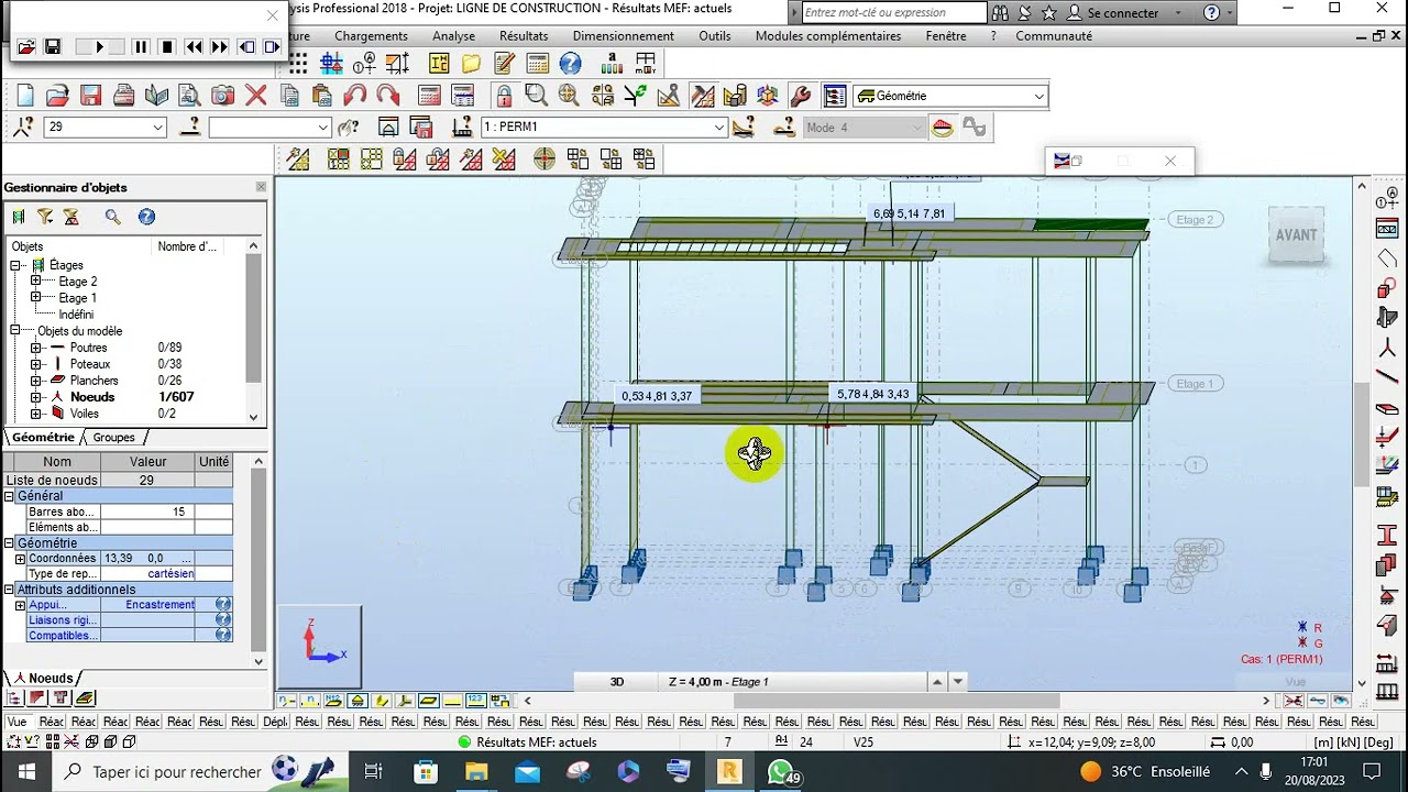 formation robot structural , étude d'un bâtiment , analyse dynamique partie 2