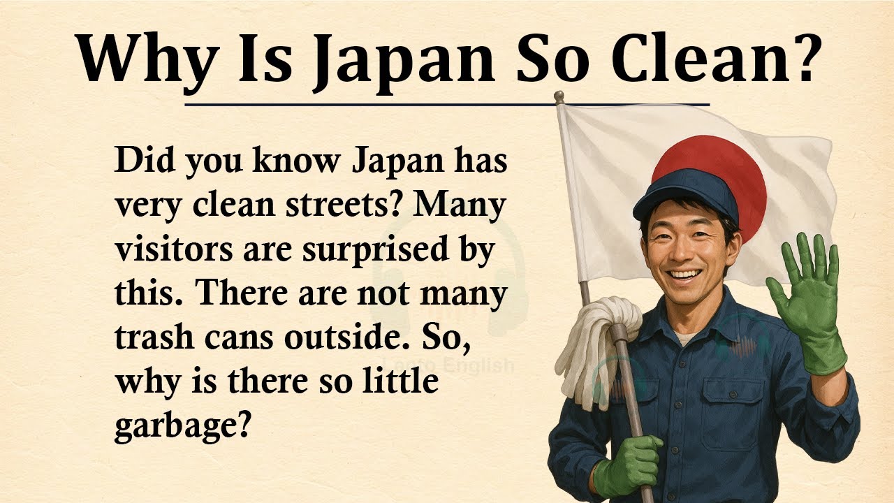 Why Is Japan So Clean? || ⚪🔴Learn English Through Story Level 3 || Graded Reader 🎧