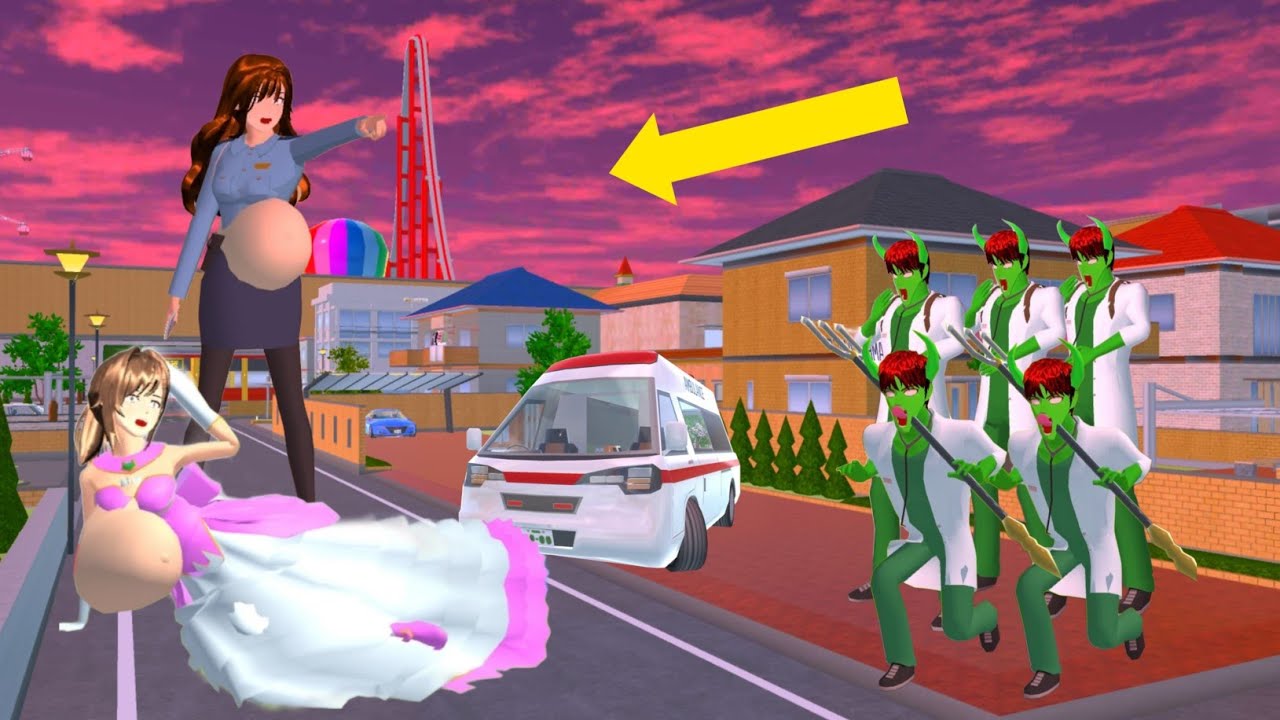 Titan Barbie Police Rina Pregnant Attacked by a doctor scary zombie 😱 #sakuraschoolsimullator 