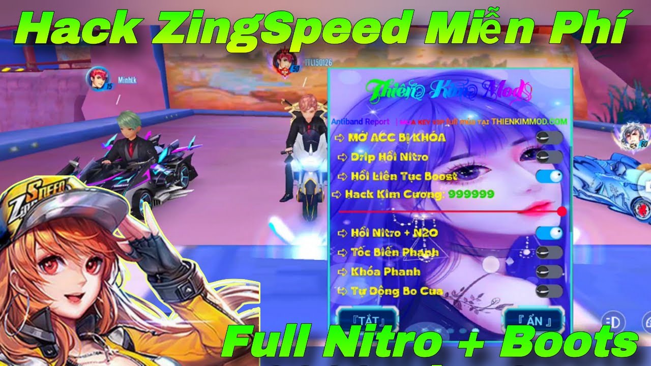 Hack Zing speed Miễn Ph&iacute; Buff kim Cương V&ocirc; Hạn Nitro V&ocirc; Hạn Mini Boots Chặn Tố