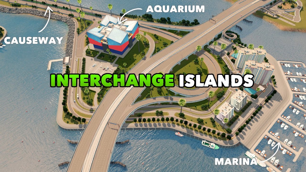 Building Interchange Islands to connect the city | Cities: Skylines
