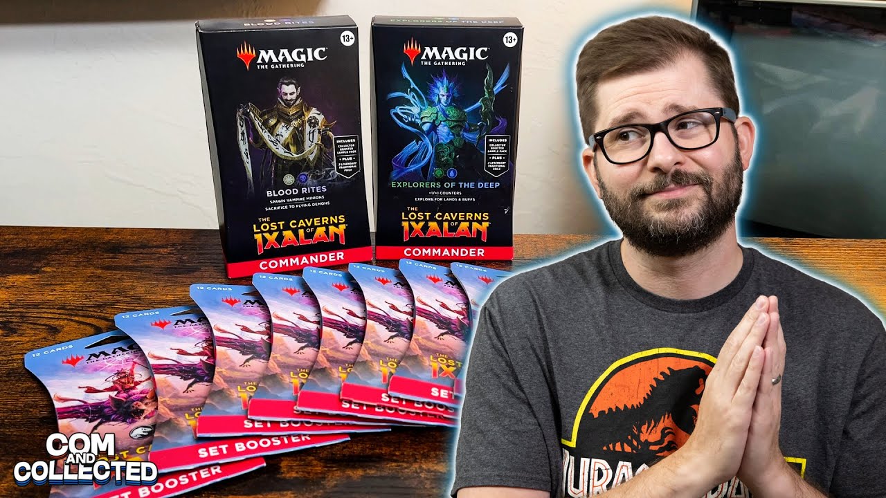 I gave in to the hype! Jurassic Park collector opens Magic cards! Lost Caverns of Ixalan