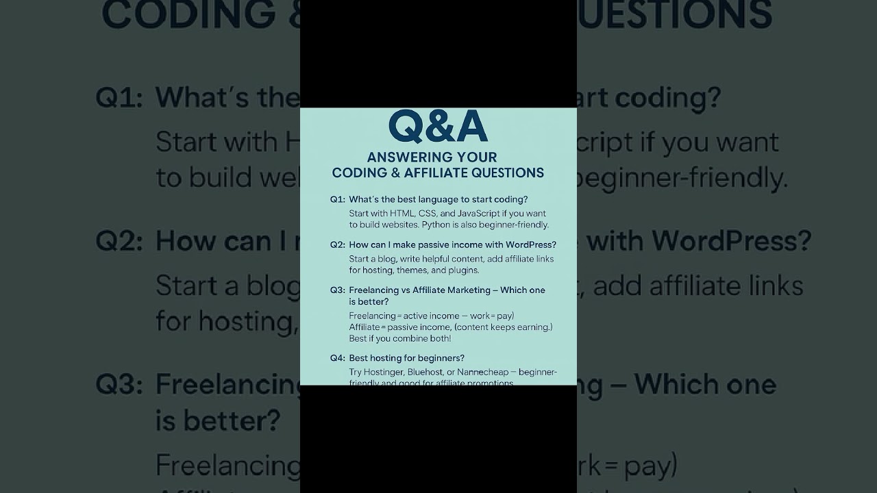 Q&A &ndash; Answering Your Coding & Affiliate Questions