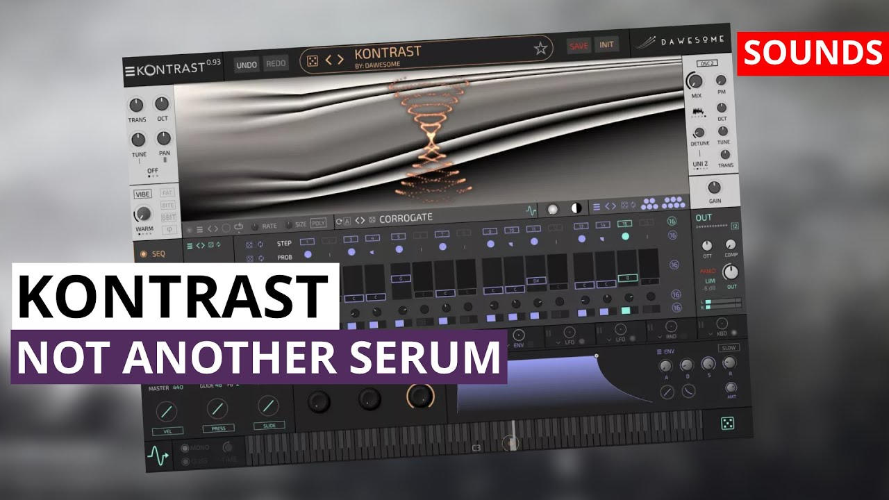 Dawesome Kontrast Sound Demo — плагин для синтезатора волновых таблиц, не похожий ни на какой другой