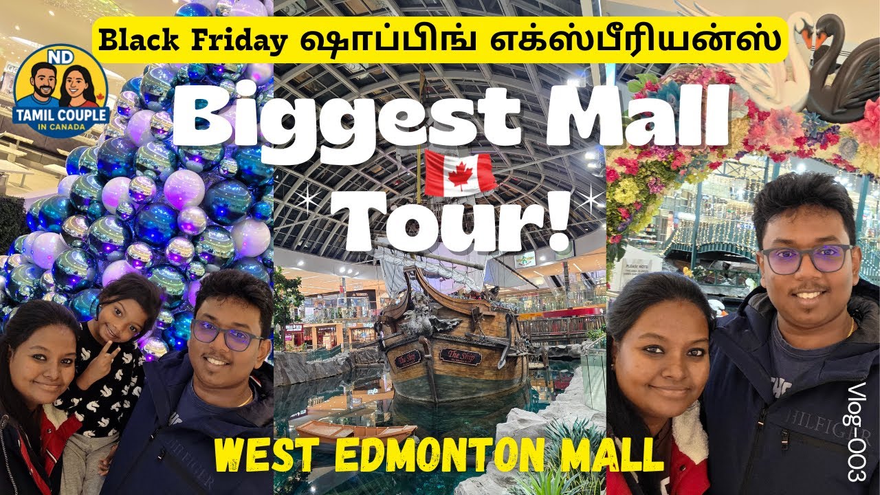 West Edmonton Mall Tour 😍 | Tamil Family Vlog in Canada | ND Tamil Couple
