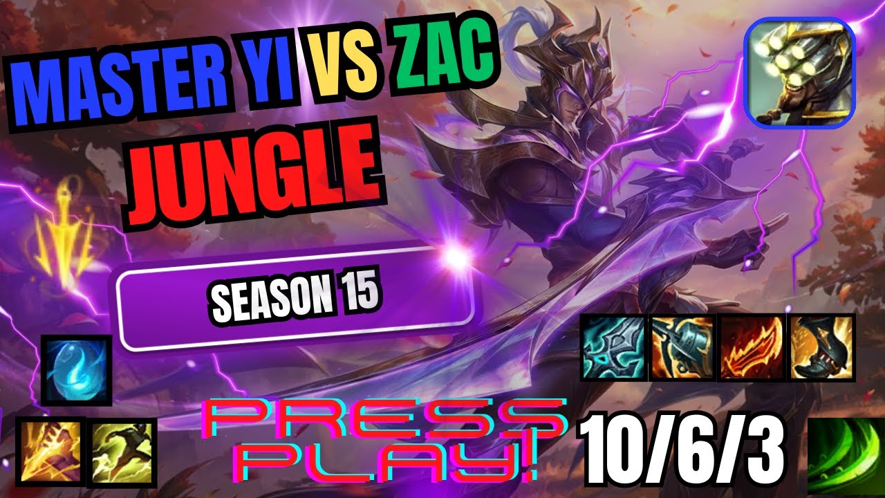 Master Yi vs Zac Jungle S15 (Quadrakill)