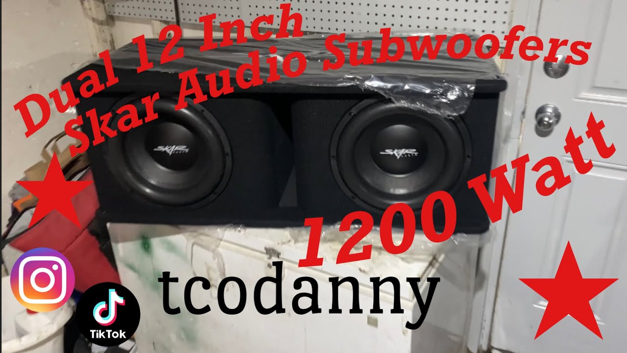 Dual 12 INCH SDR 1200 WATT SKAR AUDIO SUBWOOFERS