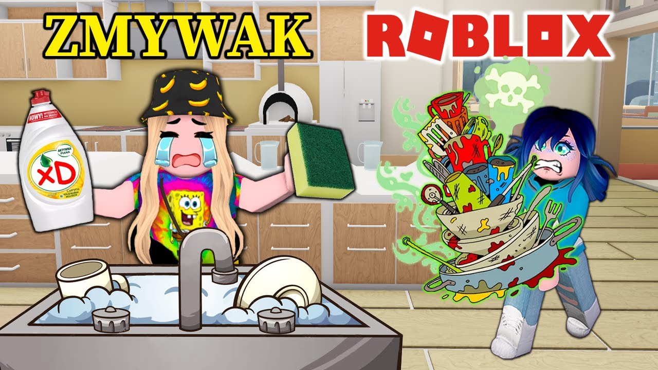 MYJĘ BRUDNE GARY 😭 Roblox Dishwashing Simulator 🍴