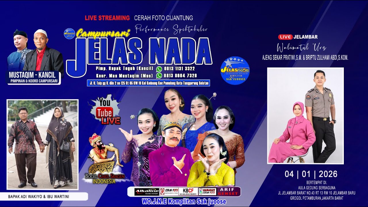 Live Campursari JELAS NADA 0813 1131 3322 0813 8604 7328 / Nikahan Ajeng & Abdi - Grogol Petamburan1