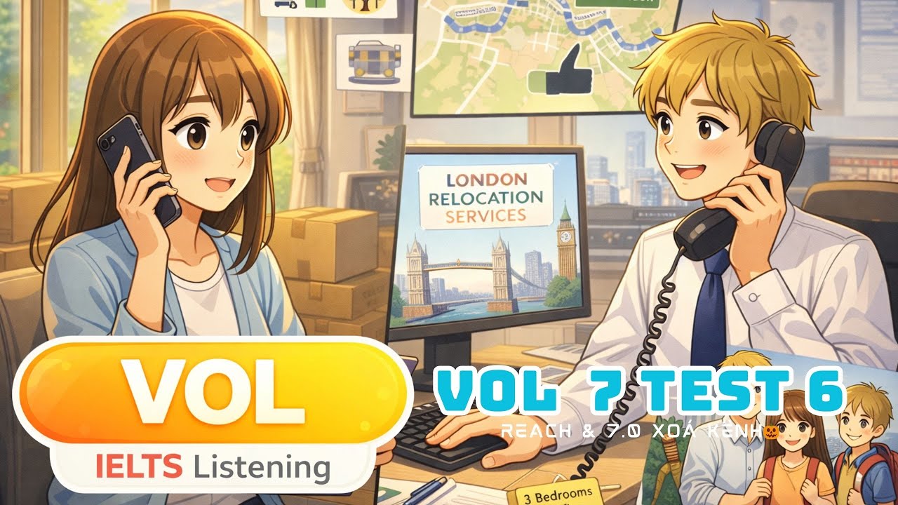 🎯 IELTS Listening Podcast - VOL 7 TEST 6 FULL 4 SECTION- | Phụ đề Anh & Việt |