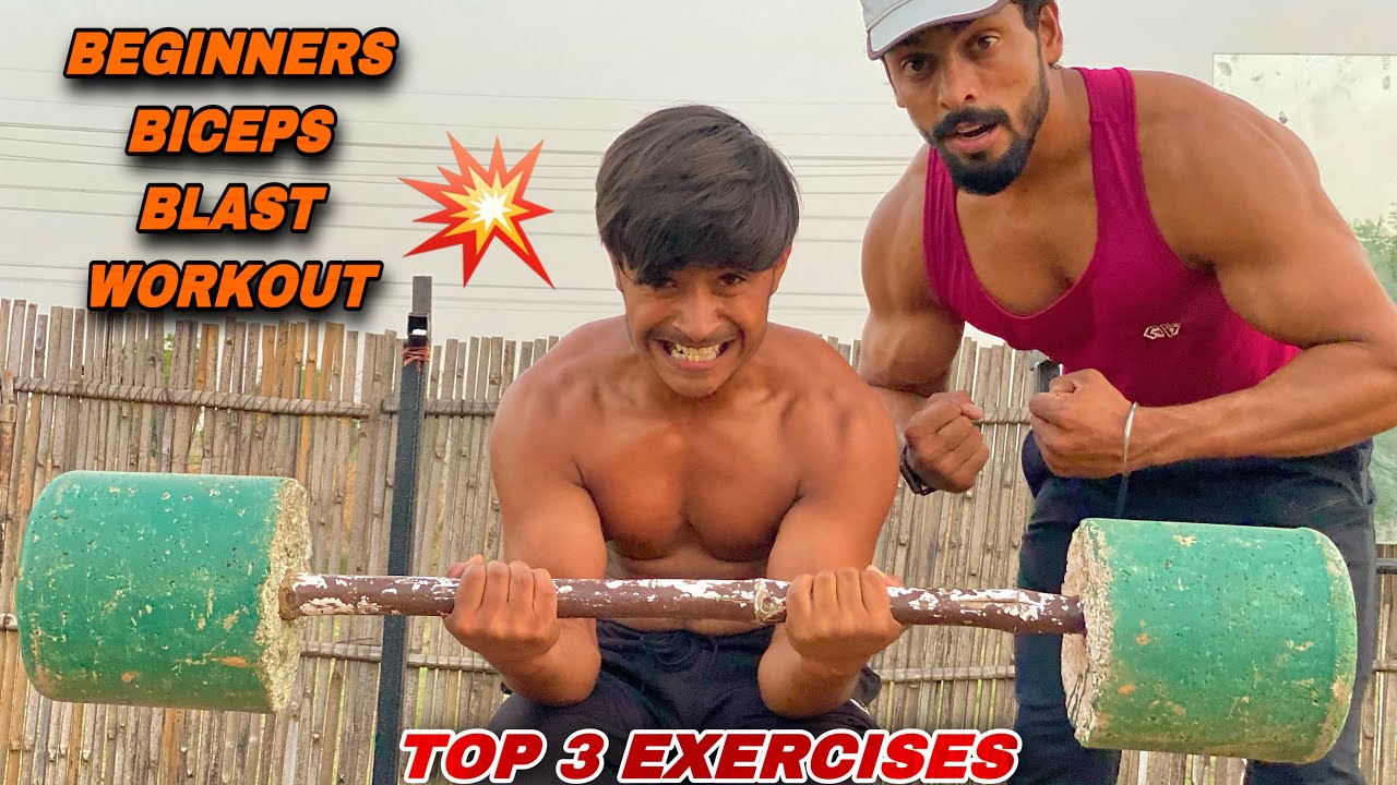 Beginners BICEPS Blast Workout 💥 Top 3 Exercises | Vipin Yadav |