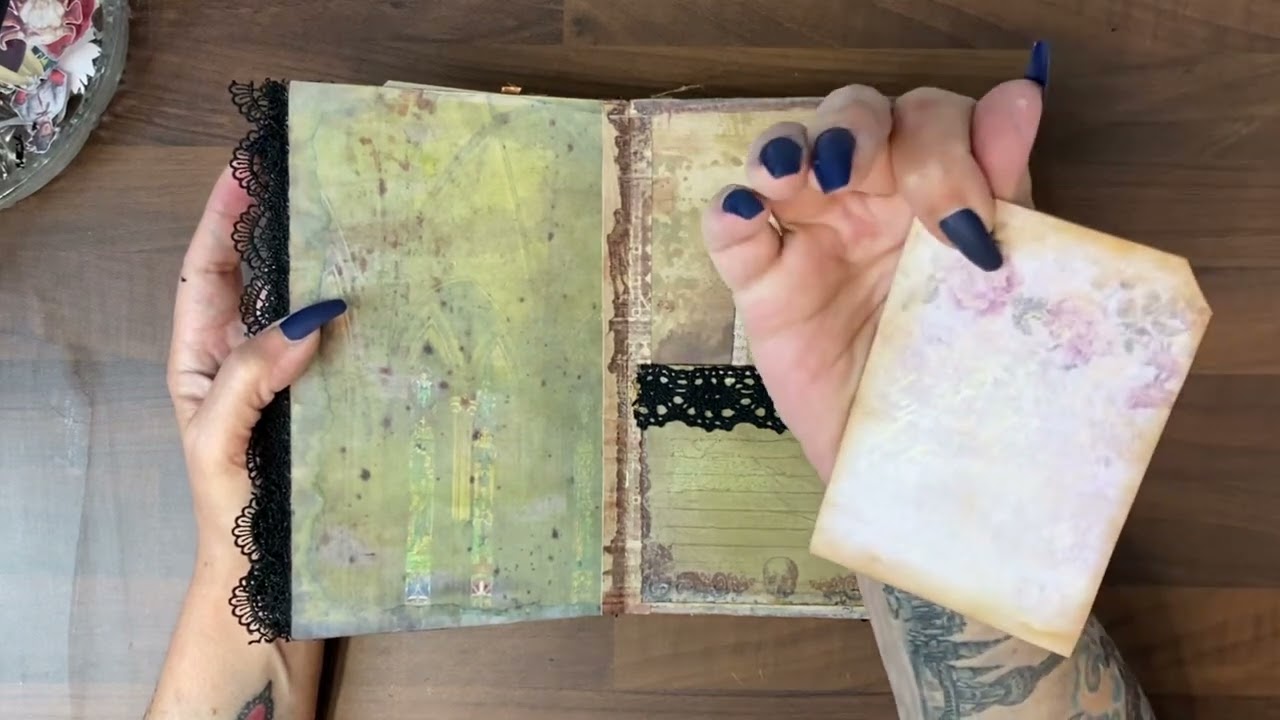 Christmas Present&hellip;Journal with Special Papers, Lace & Tags. Quick Walkthrough with How to Details