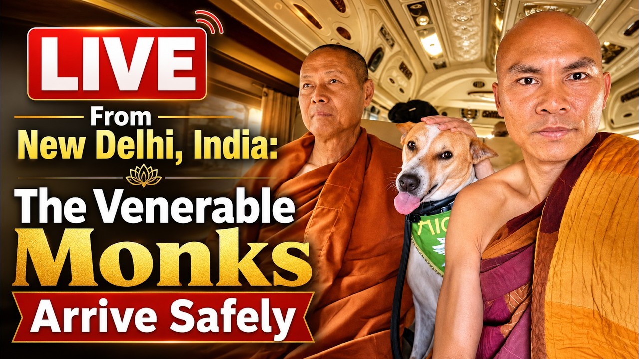 🔴 LIVE From New Delhi, India: The Venerable Monks Arrive Safely