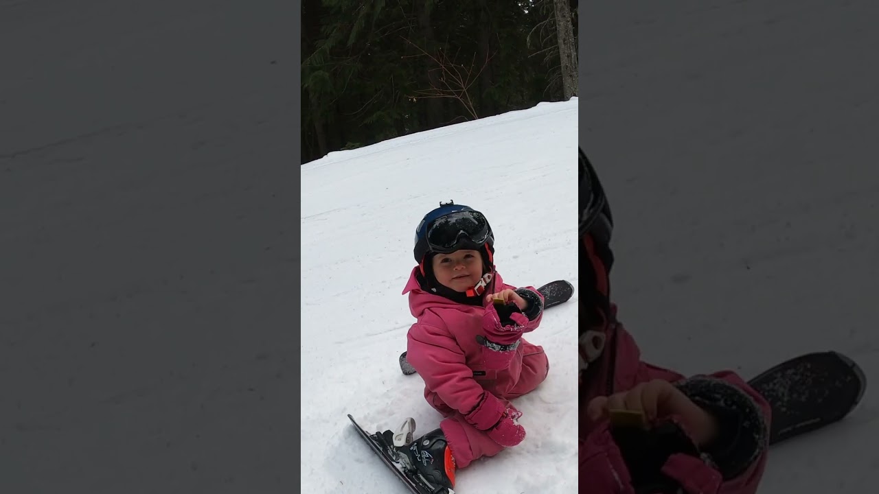 2-year-old Baby Skiing Adventure #skiing #toddler #adventure