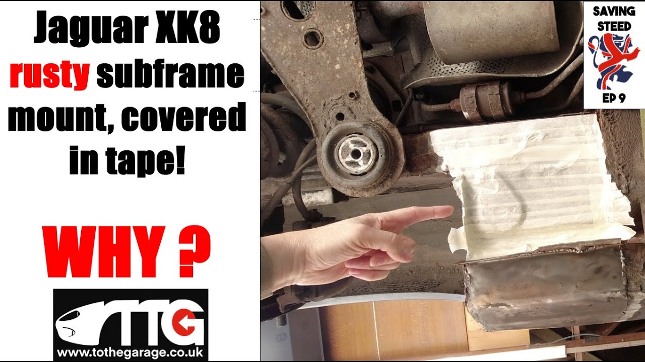 S9 Covering my Jaguar XK8's rusty subframe mount in tape? And will it help?