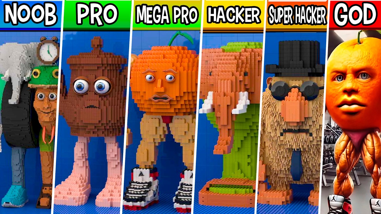 LEGO ALL Characters in Italian Brainrot Animals (MEGA COLLECTION) : Noob, Pro, HACKER! / (Brainrot)
