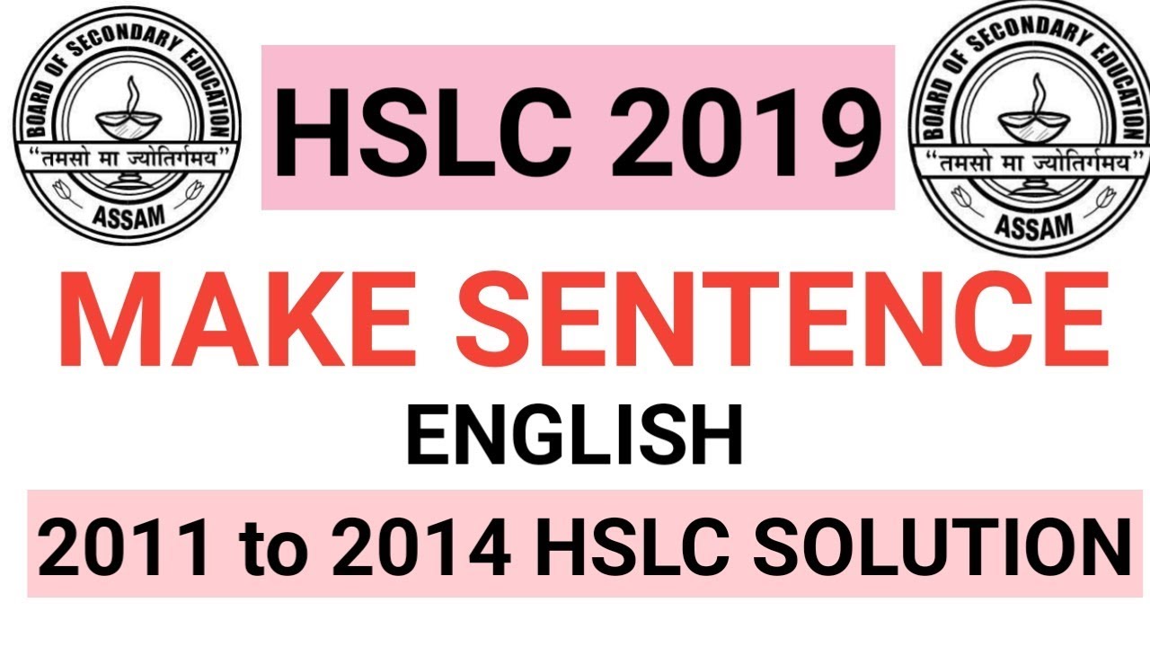 COMMON QUESTIONS OF ENGLISH FOR HSLC 2019