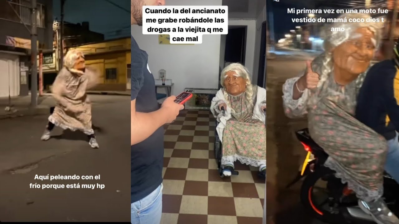 Juandam disfrazado de mam&aacute; Coco