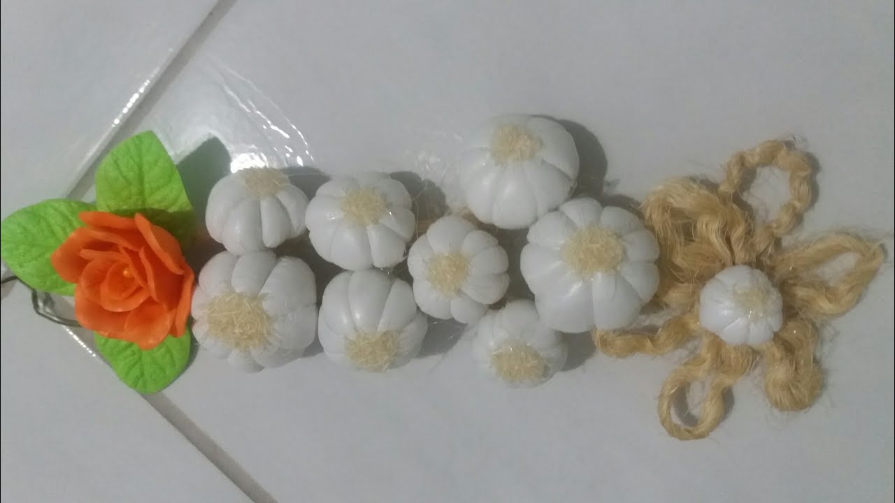 Alho com sacola plástica
