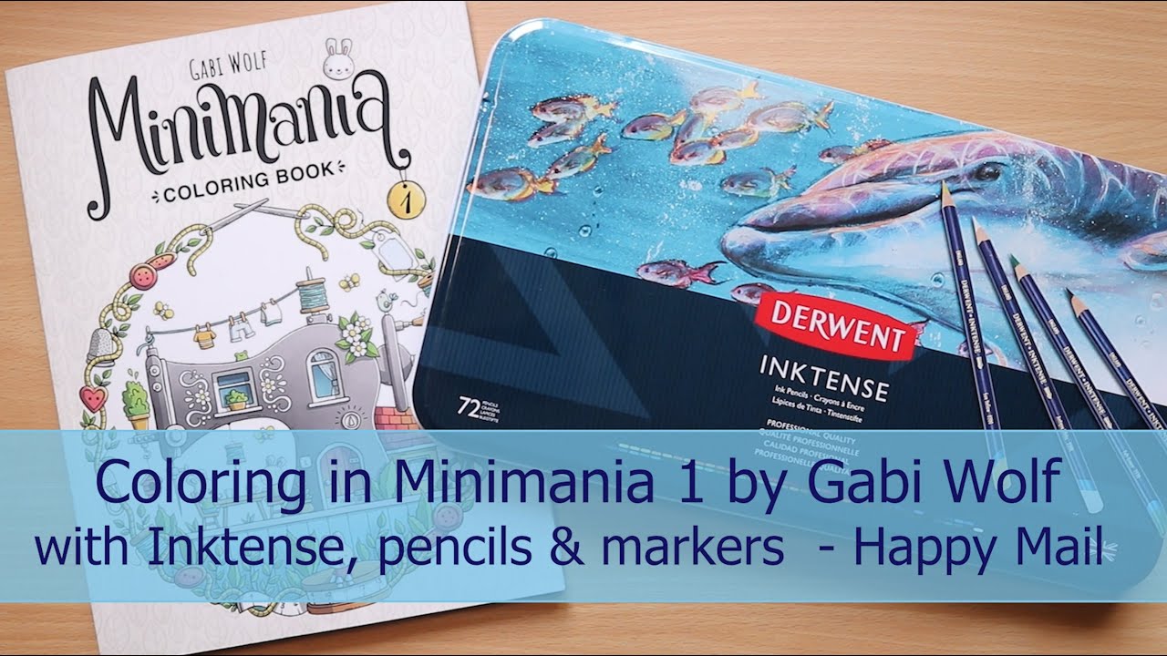 Coloring with inktense pencils | Minimania 1 | Gabi Wolf | Prismas, Polys, markers | Happy mail