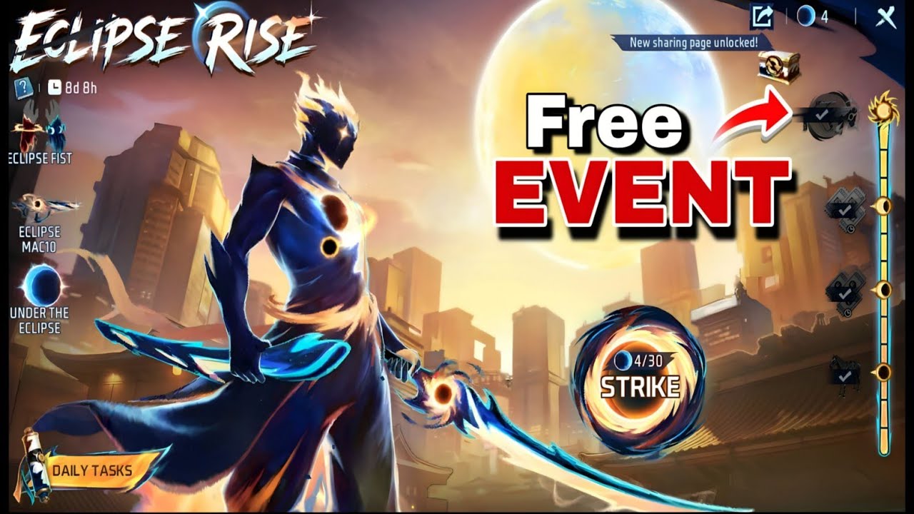 ECLIPSE RISE Event Free Fire Claim 🥳 | Kaise Melaga Aug Gun Skin | Free Fire India 