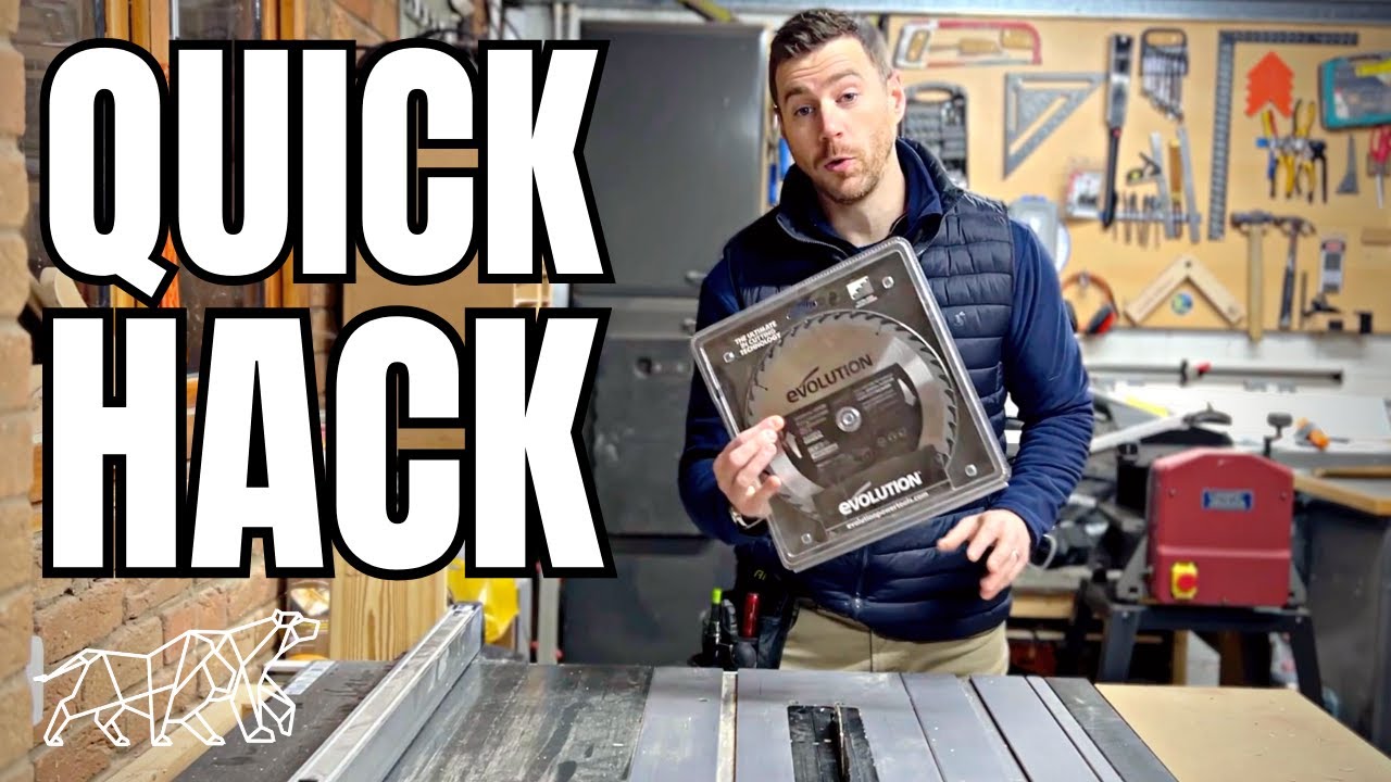 Quick Hack for Changing the Blade on the Evolution Rage5-S Table Saw