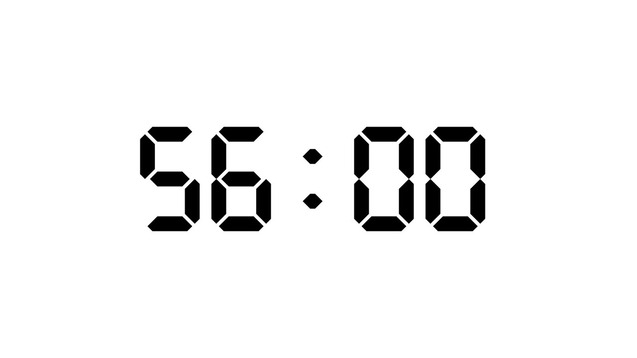 56 Minute | 3360 Seconds Timer | White Screen With Silent Focus | NX