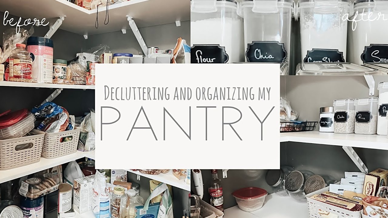 CLEAN WITH ME - Decluttering and organizing my pantry!