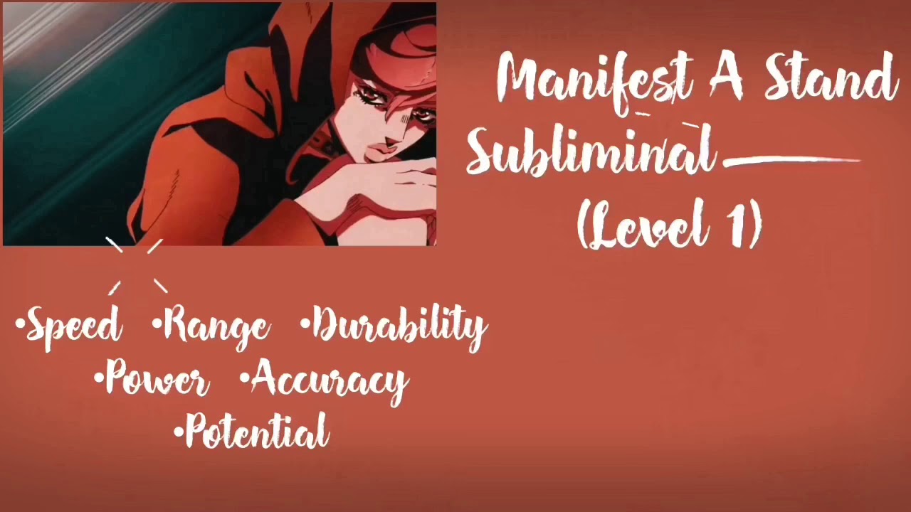 ๑ Manifest A Stand || JJBA (Level 1) -Subliminal ๑