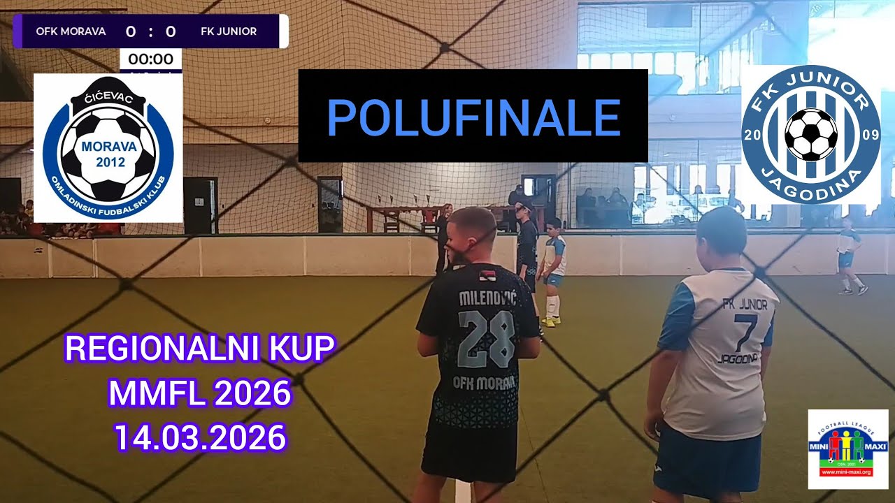 OFK MORAVA ĆIĆEVAC -FK JUNIOR 1:3(0:3)-Polufinale regionalnog kupa MMFL 25/26-2014 godište.