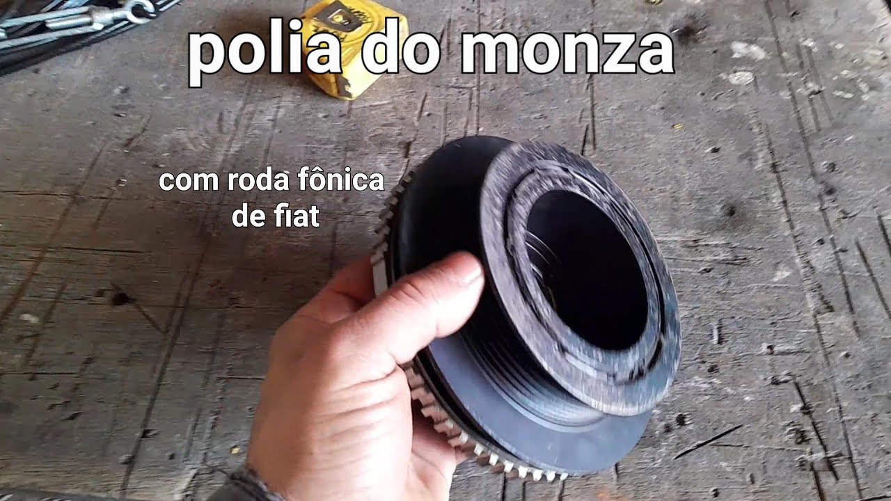 roda fônica na polia do monza 500ef, completo