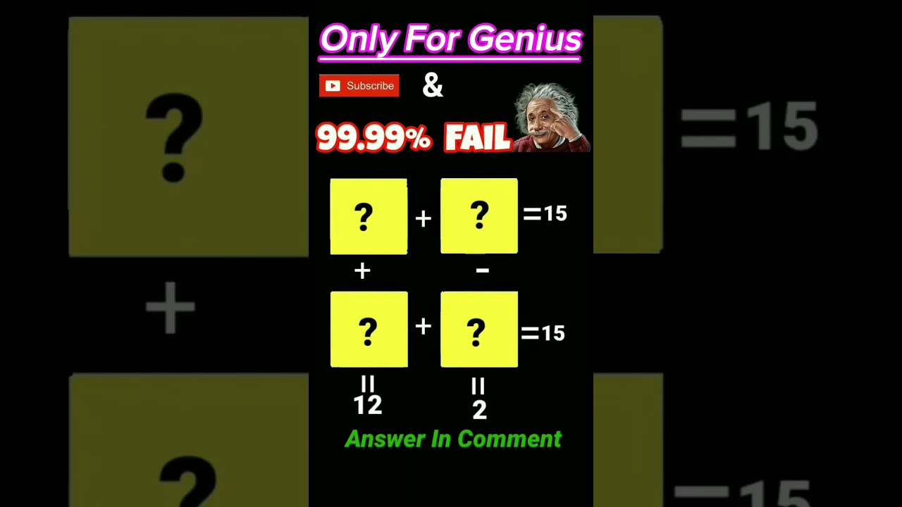 Only 0.01% People Can Give The Answer 💯💯💯 #riddles #iq #math #shorts #viral