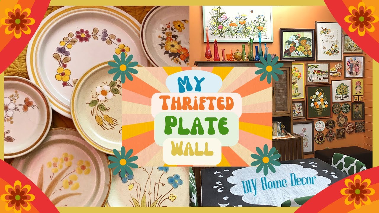 HOW TO HANG PLATES ON THE WALL |DIY Home Decor | Thrifter HOME DECOR Ideas | PLATE WALL